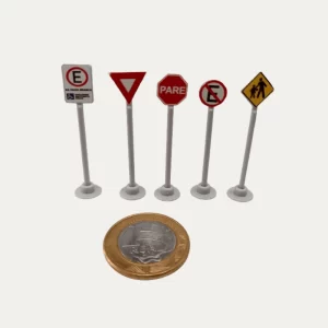 Placas de trânsito em miniatura (Pack 01)