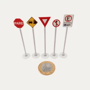 Placas de trânsito em miniatura (Pack 02)